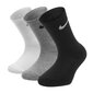 Poiste sokid Nike Basic Pack Crew 3Pk White Grey Black RN0027 W2F цена и информация | Poiste sukkpüksid ja sokid | kaup24.ee