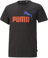 Футболка Puma Ess+ 2 Col Logo Tee 586985 61/128, черная цена и информация | Рубашки для мальчиков | kaup24.ee