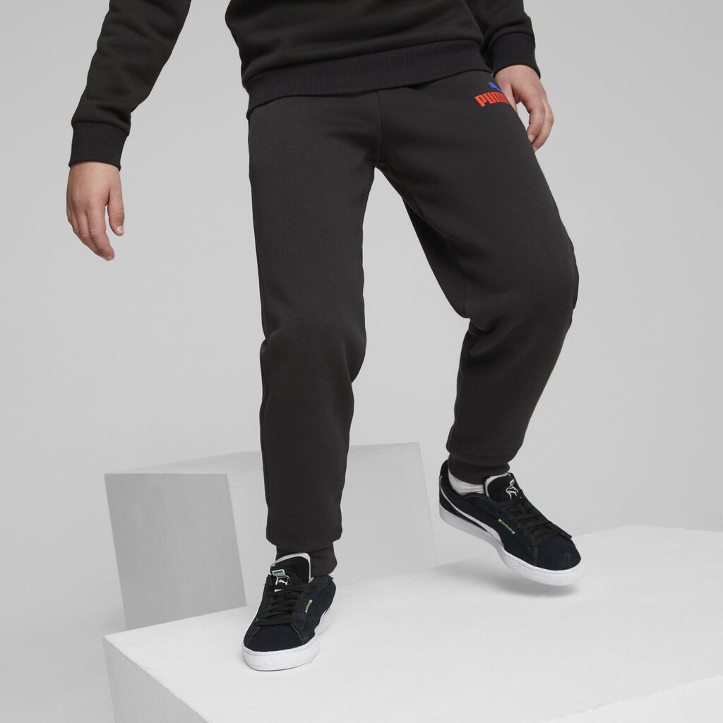 Poiste dressipüksid Puma Ess + 2 Col Logo Pants Black 586988 61 586988 61/140 hind ja info | Poiste püksid | kaup24.ee