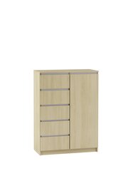 Комод ADRK Furniture Bente, 82x40x111,5 см, коричневый/белый цвет цена и информация | Комоды | kaup24.ee