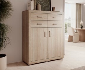 Комод ADRK Furniture Bahar, 110x40x136 см, коричневый цвет цена и информация | Комоды | kaup24.ee