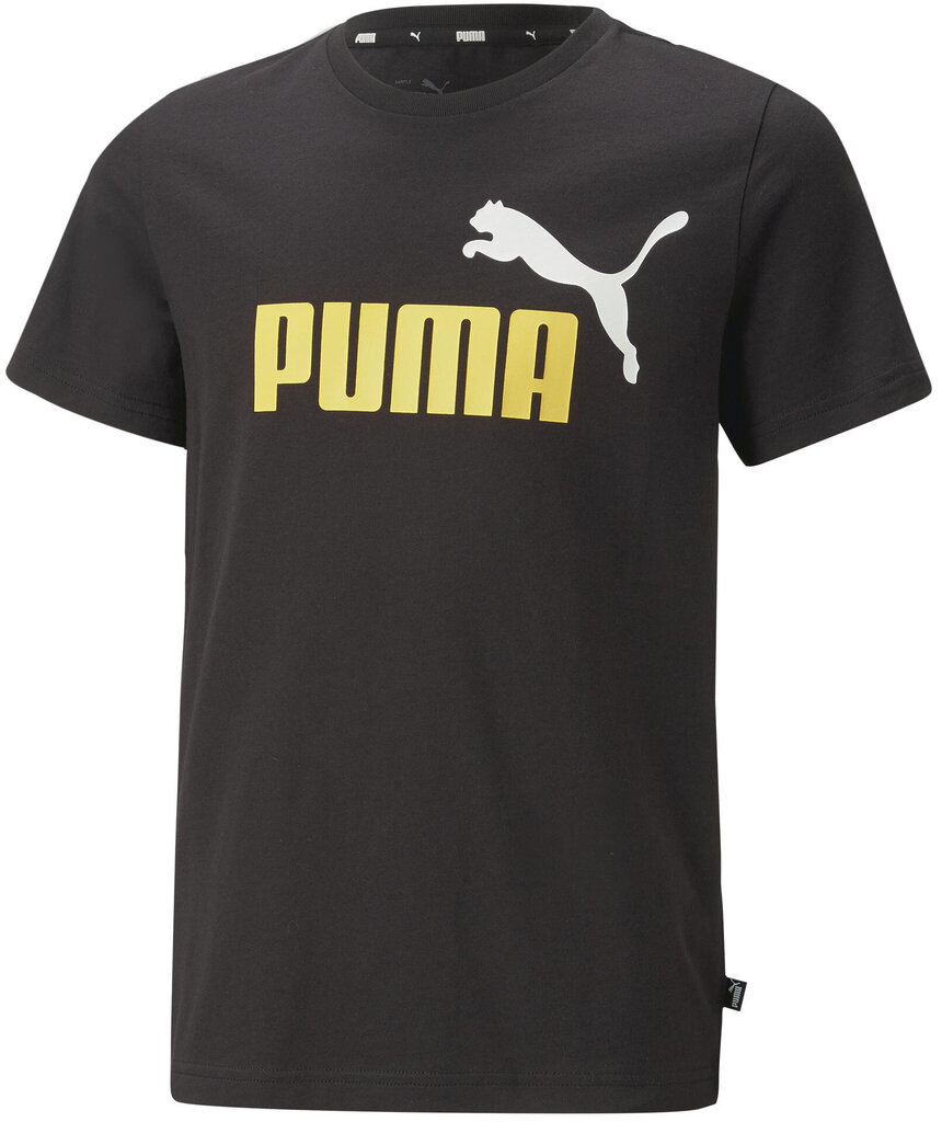 Poiste T-särk Puma Ess+ 2 Col Logo Tee Black 586985 91 586985 91/176 цена и информация | Poiste särgid | kaup24.ee