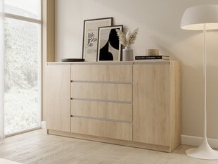 Комод ADRK Furniture Bente, 162x40x91 см, коричневый/белый цвет цена и информация | Комоды | kaup24.ee