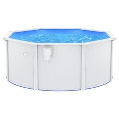 vidaXL ujumisbassein terasseinaga, 300x120 cm, valge hind ja info | Basseinid | kaup24.ee