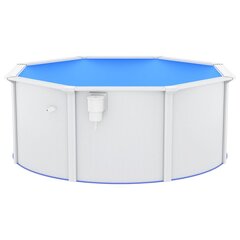 vidaXL ujumisbassein terasseinaga, 300x120 cm, valge hind ja info | Basseinid | kaup24.ee