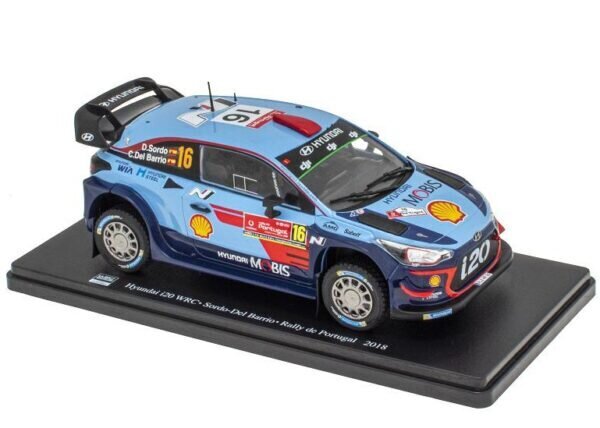 Hyundai i20 WRC Rallye de Portugal 2018 Sordo - Del Barrio HACHETTE 1:24 WRC004 цена и информация | Mudelautode kollektsioneerimine | kaup24.ee