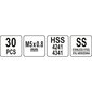 Keermeparanduskomplekt m5x0,8 17631 hind ja info | Käsitööriistad | kaup24.ee