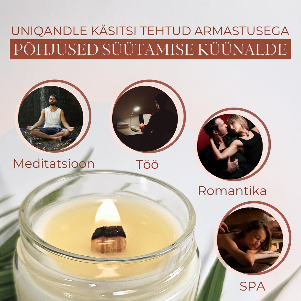 UniQandle Sojavaha küünal Black Fig & Vetiver hind ja info | Küünlad, küünlajalad | kaup24.ee
