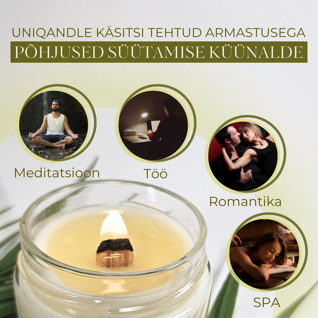 UniQandle lõhnaküünal Dessertviinamarjad цена и информация | Küünlad, küünlajalad | kaup24.ee