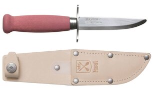 Детский нож Morakniv Scout 39 Safe, кожаные ножны и двойная защита пальцев, Брусника цена и информация | Механические инструменты | kaup24.ee