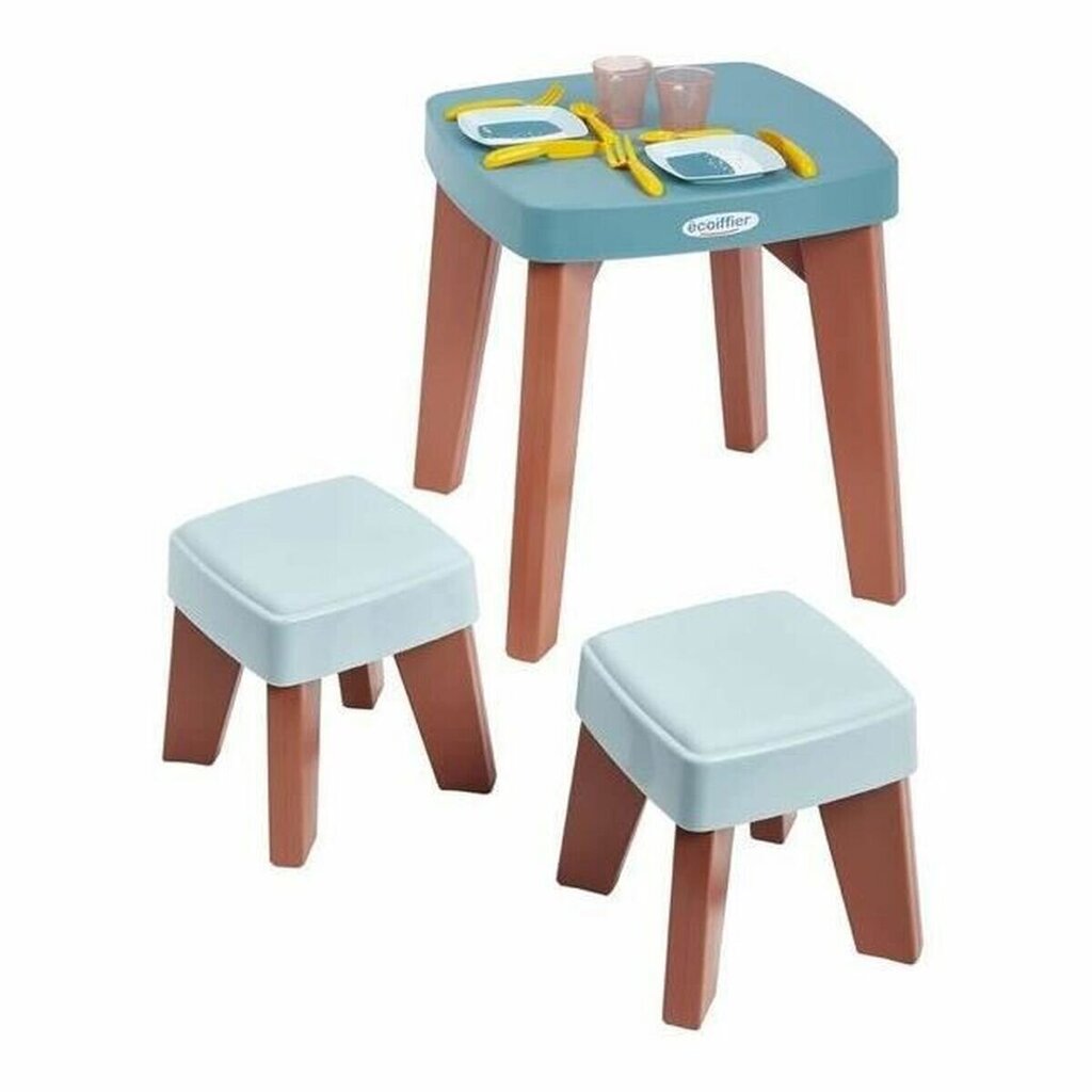 Laud ja 2 tooli Ecoiffier (13 Tükid, osad) hind ja info | Laste lauad ja toolid | kaup24.ee