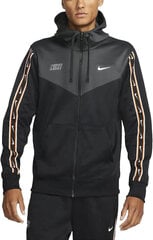 Мужской джемпер Nike Nsw Repeat Sw Pk Fz Hoody DX2025 068/L, черный/серый цена и информация | Nike Одежда, обувь и аксессуары | kaup24.ee