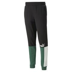 Puma Püksid Ess+ Block Sweatpants Black White Green 848007 37 hind ja info | Meeste spordiriided | kaup24.ee