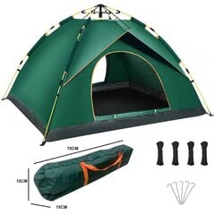 Палатка кемпинговая 200x150 001, зеленый цена и информация | Палатки | kaup24.ee