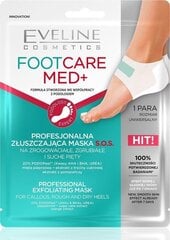 Отшелушивающая экспресс-маска для пяток EVELINE Foot Care Med +, 1 пара цена и информация | Кремы, лосьоны для тела | kaup24.ee