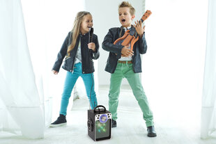 Liniex karaokekomplekt lastele Star, must цена и информация | Развивающие игрушки | kaup24.ee