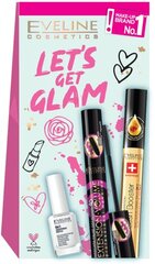 Kosmeetikakomplekt naistele Eveline Cosmetics Lets Get Glam 3-osaline hind ja info | Ripsmetušid, lauvärvid, silmapliiatsid, seerumid | kaup24.ee