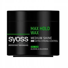 Juuksevaha Syoss Max Hold Wax Medium Shine, 150ml hind ja info | Viimistlusvahendid juustele | kaup24.ee