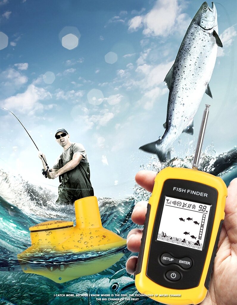 Juhtmeta kalapüügi kajalood Sonar Lucky FFW1108-1 hind ja info | Nutiseadmed ja aksessuaarid | kaup24.ee