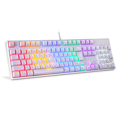 Клавиатура Motospeed CK107 RGB (белая) цена и информация | Клавиатуры | kaup24.ee