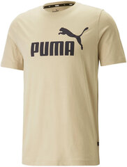 Мужская футболка Puma Ess Logo Tee 586667 85/M, бежевая цена и информация | Meeste T-särgid | kaup24.ee