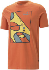 Meeste T-särk Puma Graphics Court Tee Chili Orange 674481 94 674481 94/S цена и информация | Мужские футболки | kaup24.ee