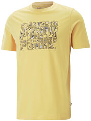 Meeste T-särk Puma Graphics Summer Tee Yellow 674482 40 674482 40/L hind ja info | Meeste T-särgid | kaup24.ee