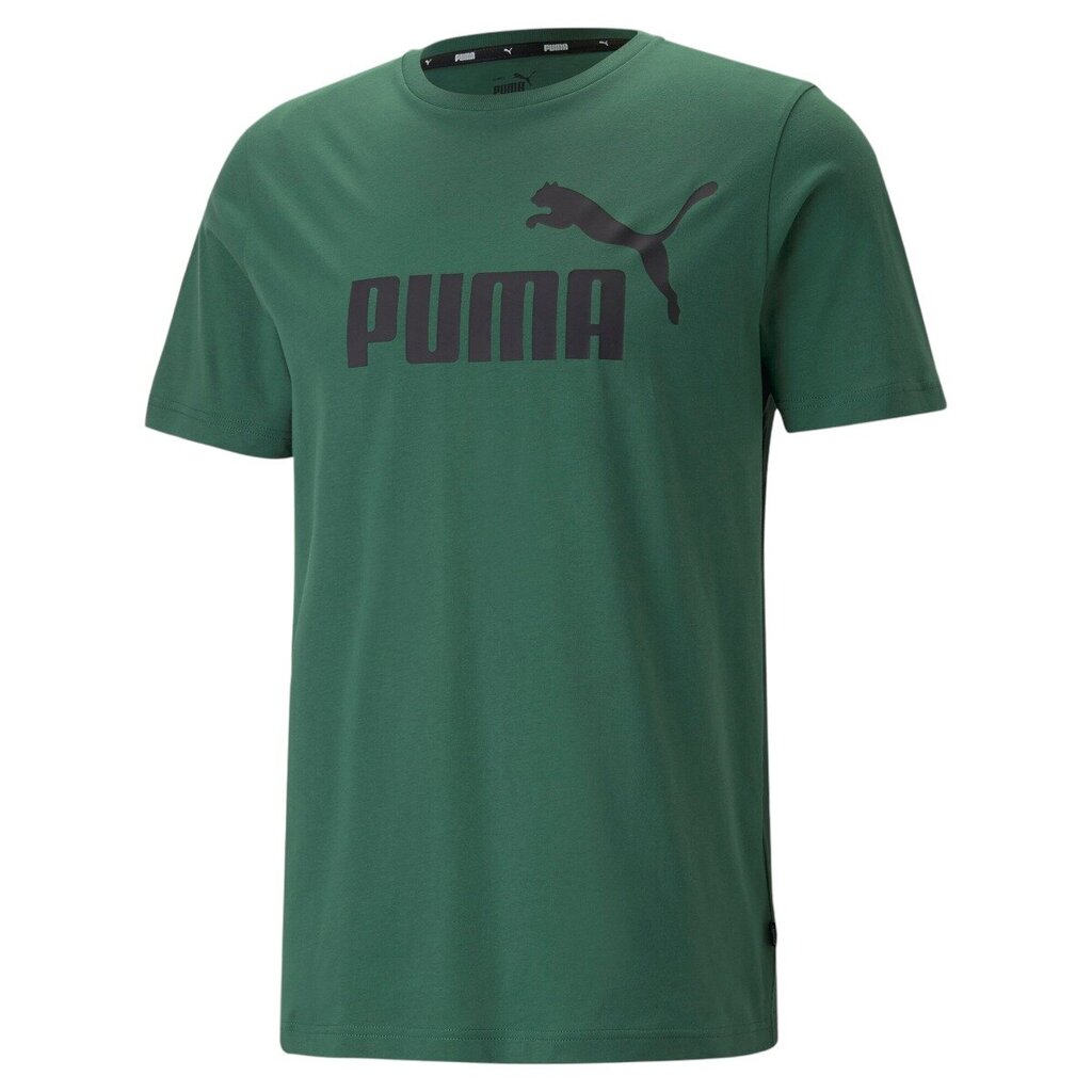 Meeste T-särk Puma Ess Logo Tee Green 586667 46 цена и информация | Meeste T-särgid | kaup24.ee