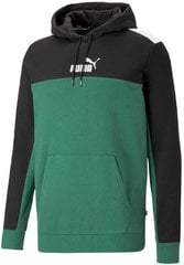 Мужской джемпер Puma Ess+ Block Hoodie 847428 37/L, черный/белый/зеленый цена и информация | Мужские толстовки | kaup24.ee