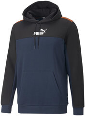 Meeste dressipluus Puma Ess+ Block Hoodie Black Blue Orange 849036 73 849036 73/4XL hind ja info | Meeste pusad | kaup24.ee