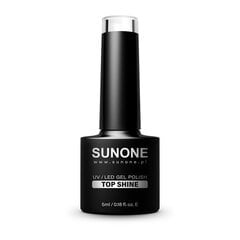 Läiget andev hübriidlakk Sunone UV/LED Gel Polish Top Shine, 5ml цена и информация | Лаки для ногтей, укрепители для ногтей | kaup24.ee