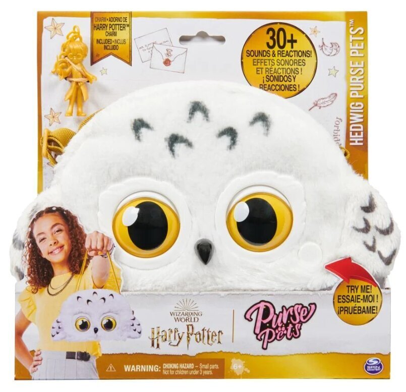 Interaktiivne käekott Owl Hedwig Purse Pets hind ja info | Tüdrukute mänguasjad | kaup24.ee