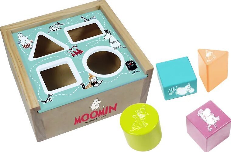 Puidust klotsid kastiga Moomin Wooden Sorting Box hind ja info | Imikute mänguasjad | kaup24.ee