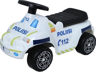Lükatav-tõmmatav politseiauto Plasto, valge hind ja info | Imikute mänguasjad | kaup24.ee