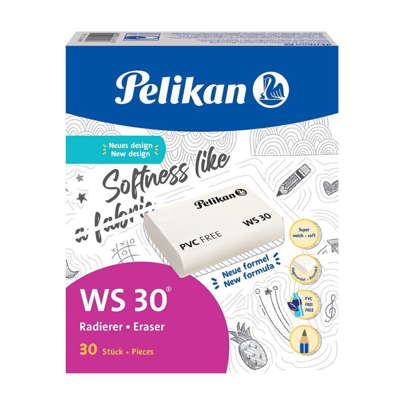 Kustutuskumm Pelikan, WS 30 hind ja info | Kirjatarbed | kaup24.ee