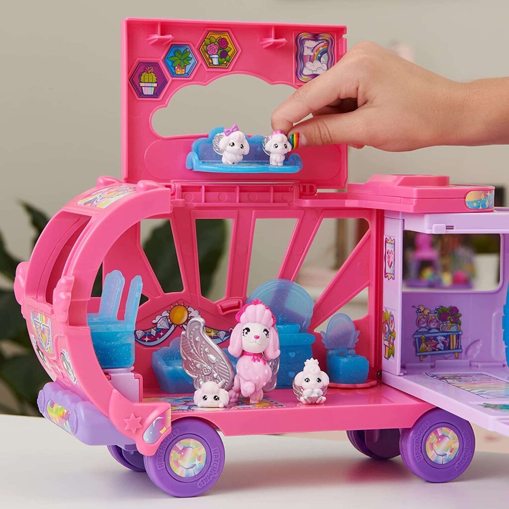 Komplekt koos matkaauto ja figuuridega Hatchimals Rainbow-Cation цена и информация | Tüdrukute mänguasjad | kaup24.ee