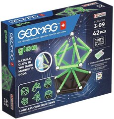 Magnetplokid Geomag Glow 42 tk hind ja info | Klotsid ja konstruktorid | kaup24.ee