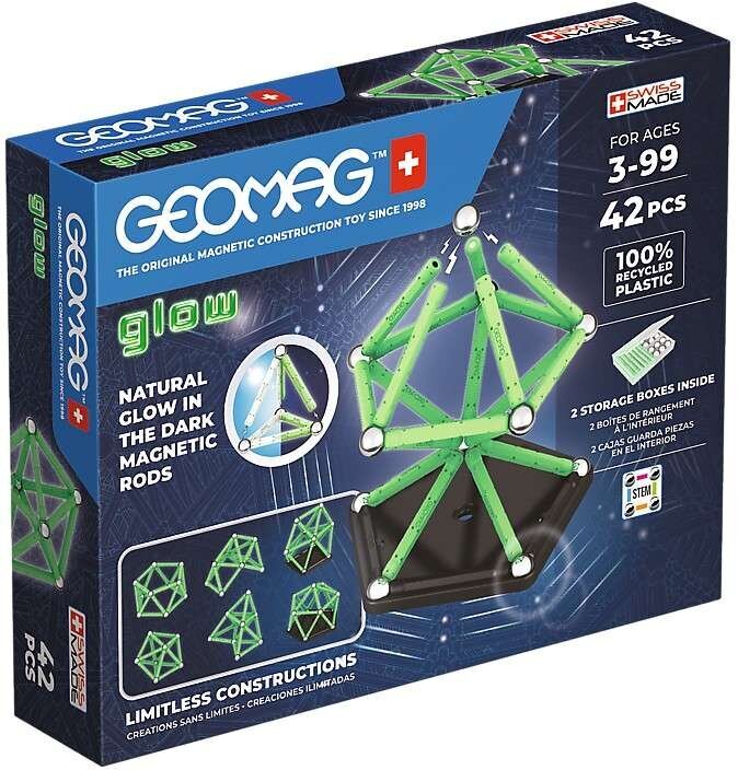 Magnetplokid Geomag Glow 42 tk цена и информация | Klotsid ja konstruktorid | kaup24.ee