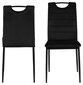 4 tooli komplekt Actona Dia, must цена и информация | Söögilaua toolid, köögitoolid | kaup24.ee