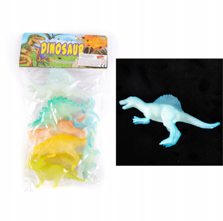 Kujude komplekt Jin, pimedas helendavad Dinosaurused 11-15 cm hind ja info | Arendavad mänguasjad | kaup24.ee