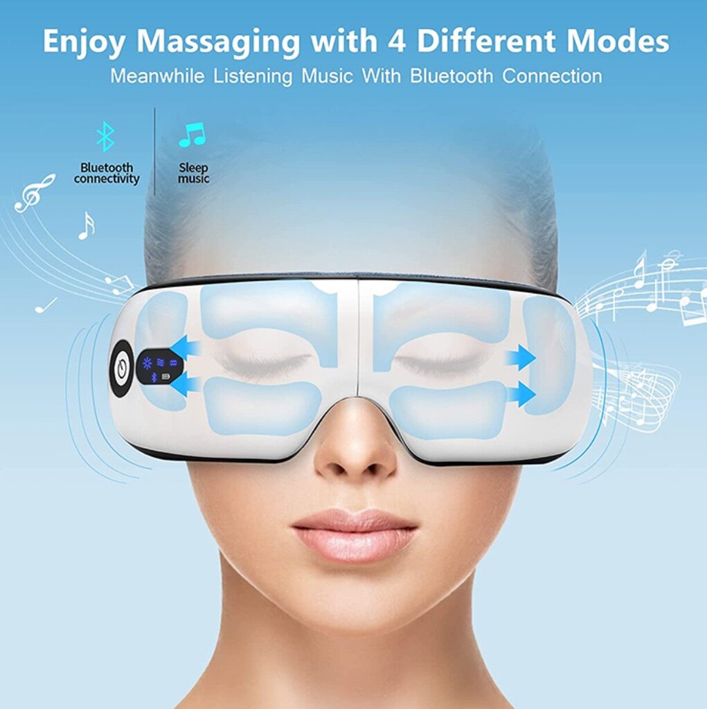 Lõõgastav vibratsioonirežiimiga silmade masseerija 8S hind ja info | Massaažiseadmed | kaup24.ee