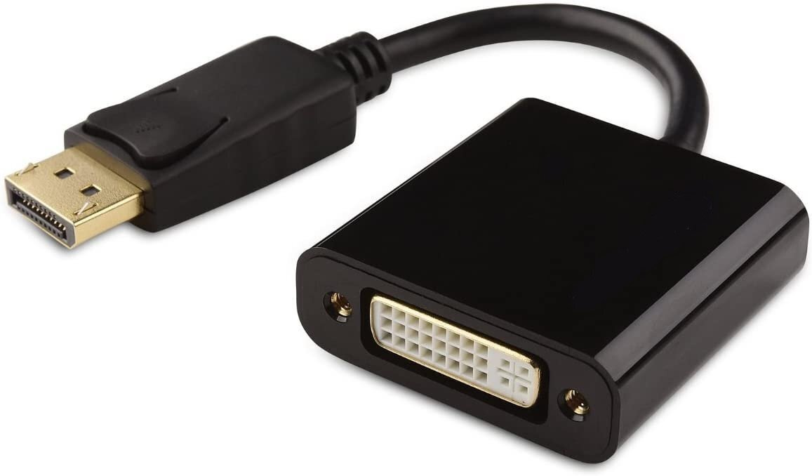 Adapter DisplayPort to DVI 2K@60 / 24+5 pin цена и информация | USB jagajad, adapterid | kaup24.ee