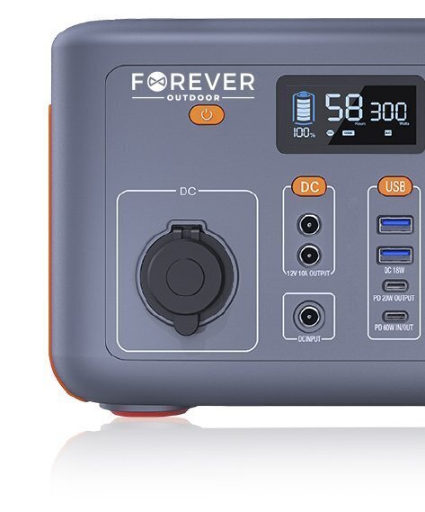 Laadimisjaam Forever OS300 Portable Power Station 300W / 307Wh / 220V / PD60W / LiFePO4 цена и информация | Akupangad | kaup24.ee