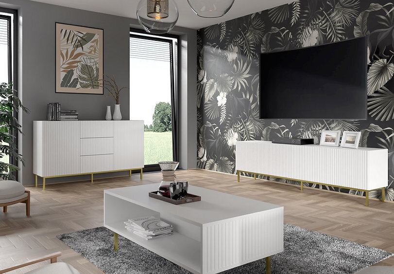 Kummut AKL Furniture Ravenna, valge hind ja info | Kummutid | kaup24.ee