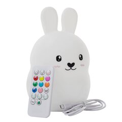 Laste öölamp Rabbit LED USB + pult, silikoonist цена и информация | Детские светильники | kaup24.ee