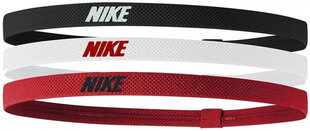 Набор спортивных повязок на голову Nike Elastic Headbands 2.0 3P N1004529 083, черная/красная/белая цена и информация | Спортивная одежда женская | kaup24.ee