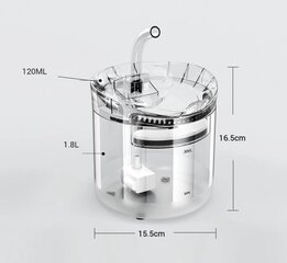 Automaatne joogipurskkaev loomadele Festeros, 1,8 l цена и информация | Миски, ящики для корма | kaup24.ee