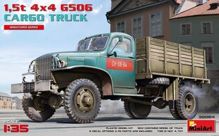 Liimitav mudel MiniArt 38064 Cargo Truck 1.5t 4x4 G506 1/35 hind ja info | Liimitavad mudelid | kaup24.ee