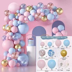 Macaron Pastel mix Theme õhupallide komplekt (116 tk) hind ja info | Õhupallid | kaup24.ee