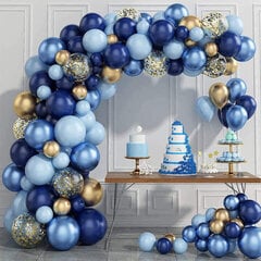 Macaron Blue Gold teemaline õhupallikomplekt (133 tk) цена и информация | Шарики | kaup24.ee